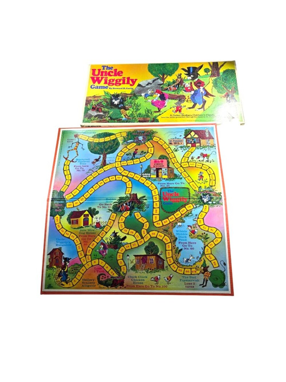The Uncle Wiggily Game Howard R. Garis Vtg 1967 Parker Brothers Board Game